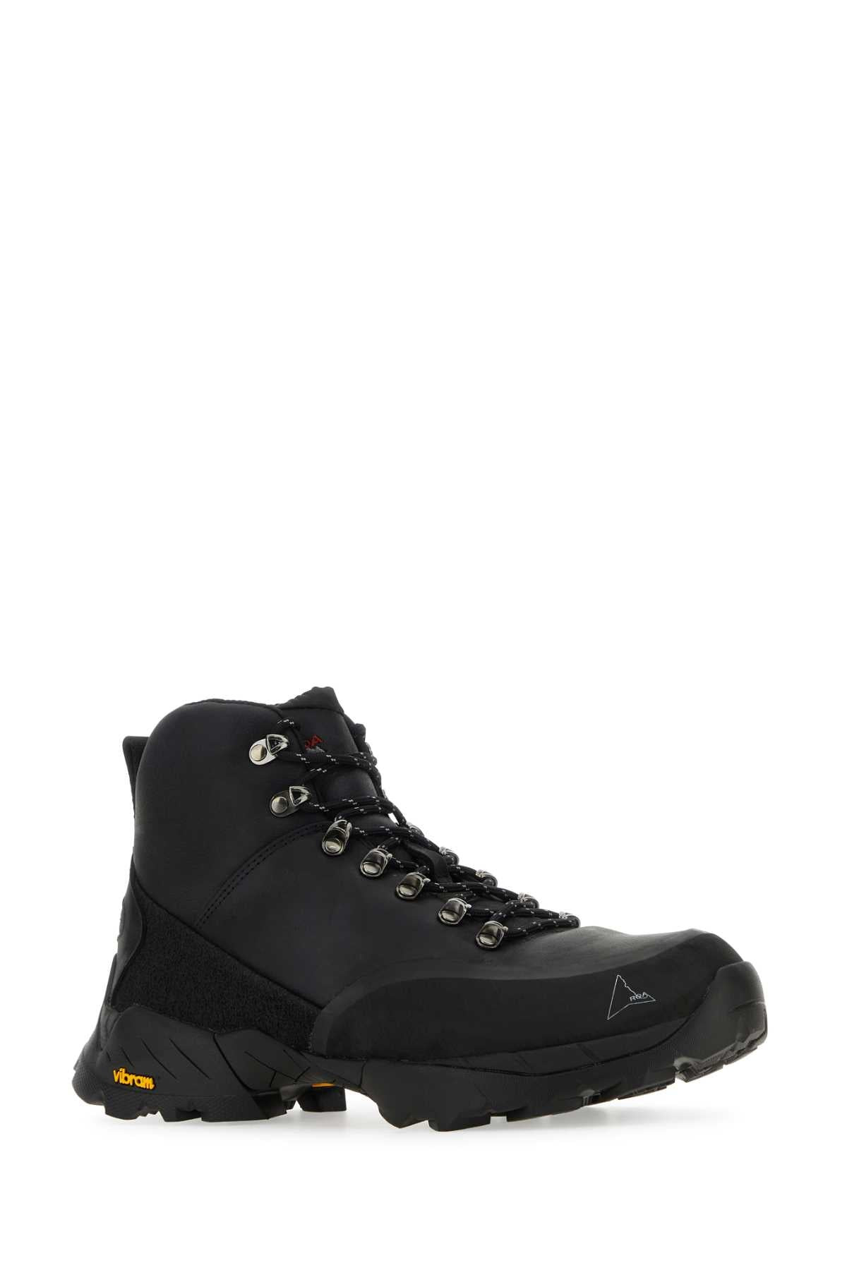 Roa Men Black Leather Andreas Sneakers - 2