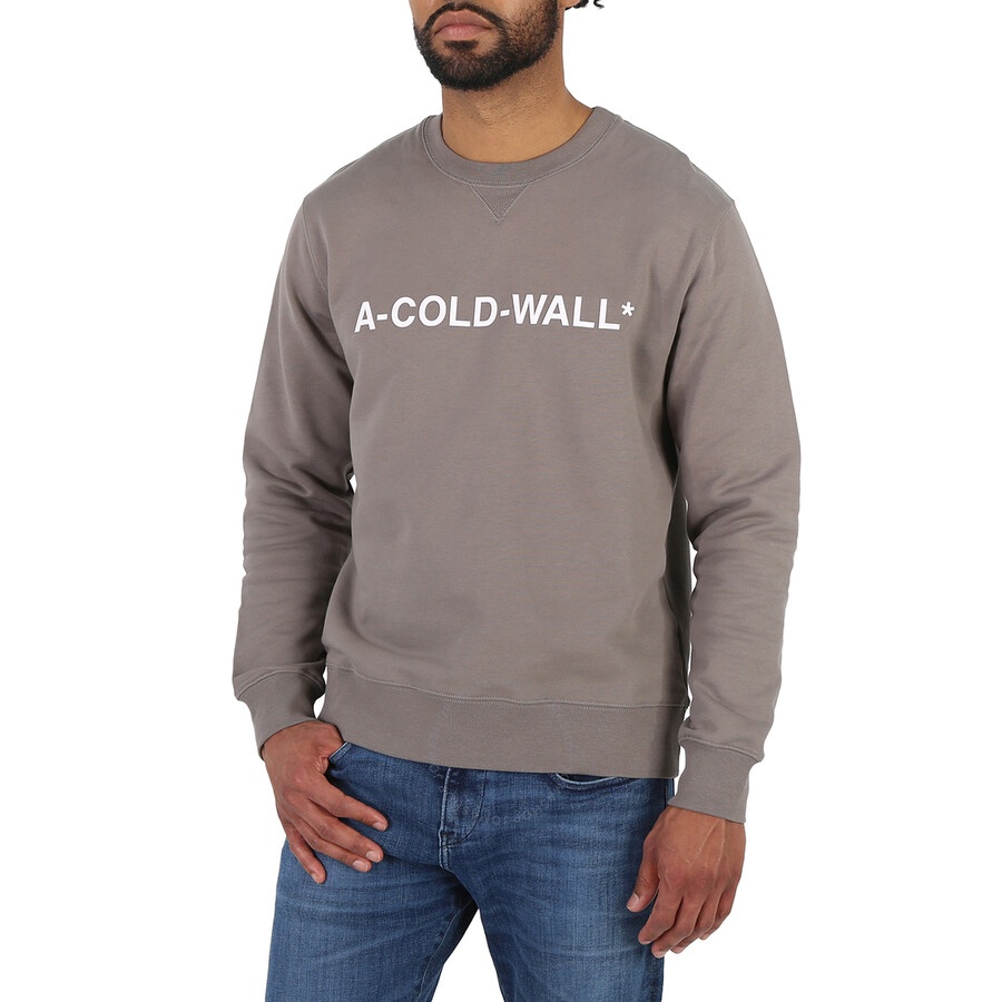 A Cold Wall Men's Mid Grey Essential Logo Crew Sweater - 5