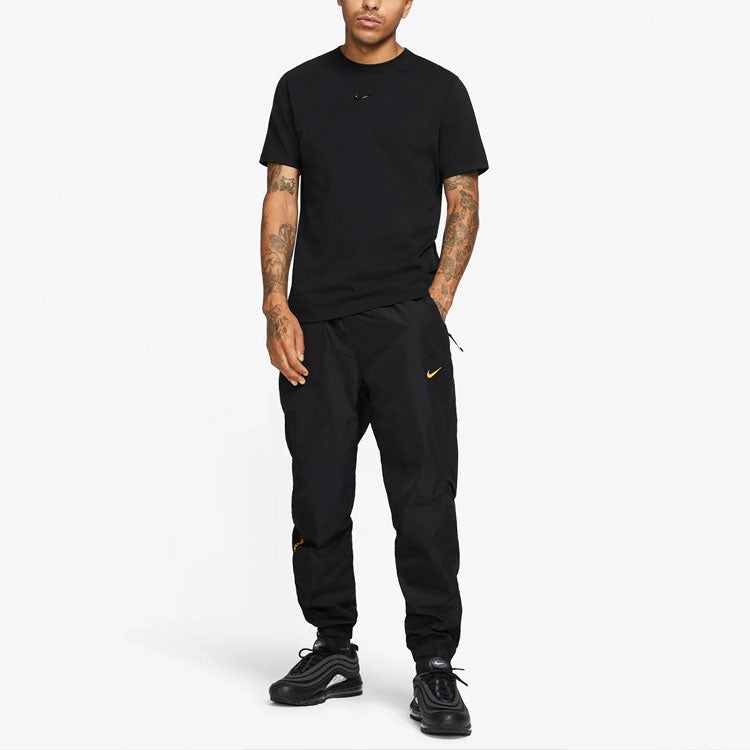 Nike x Drake NOCTA Series Crossover Small Logo Sports Round Neck Short Sleeve Asia Edition Black DA4 - 3