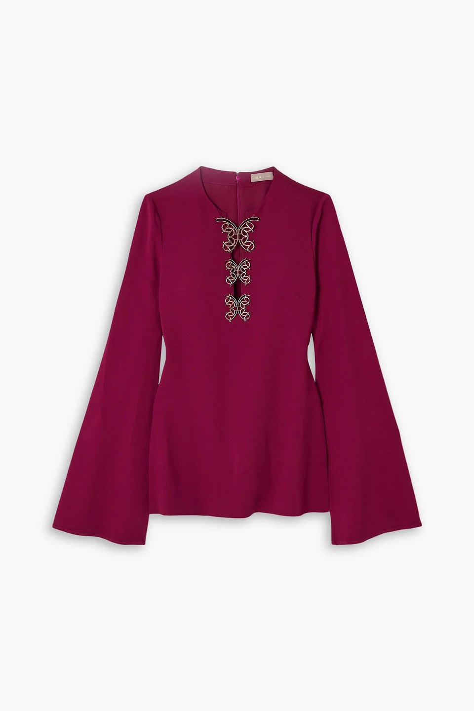 Embellished crepe blouse - 1