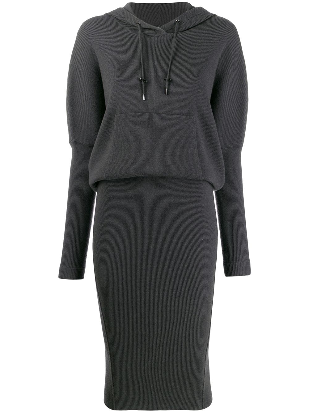 Donna knitted hooded jumper dress - 1