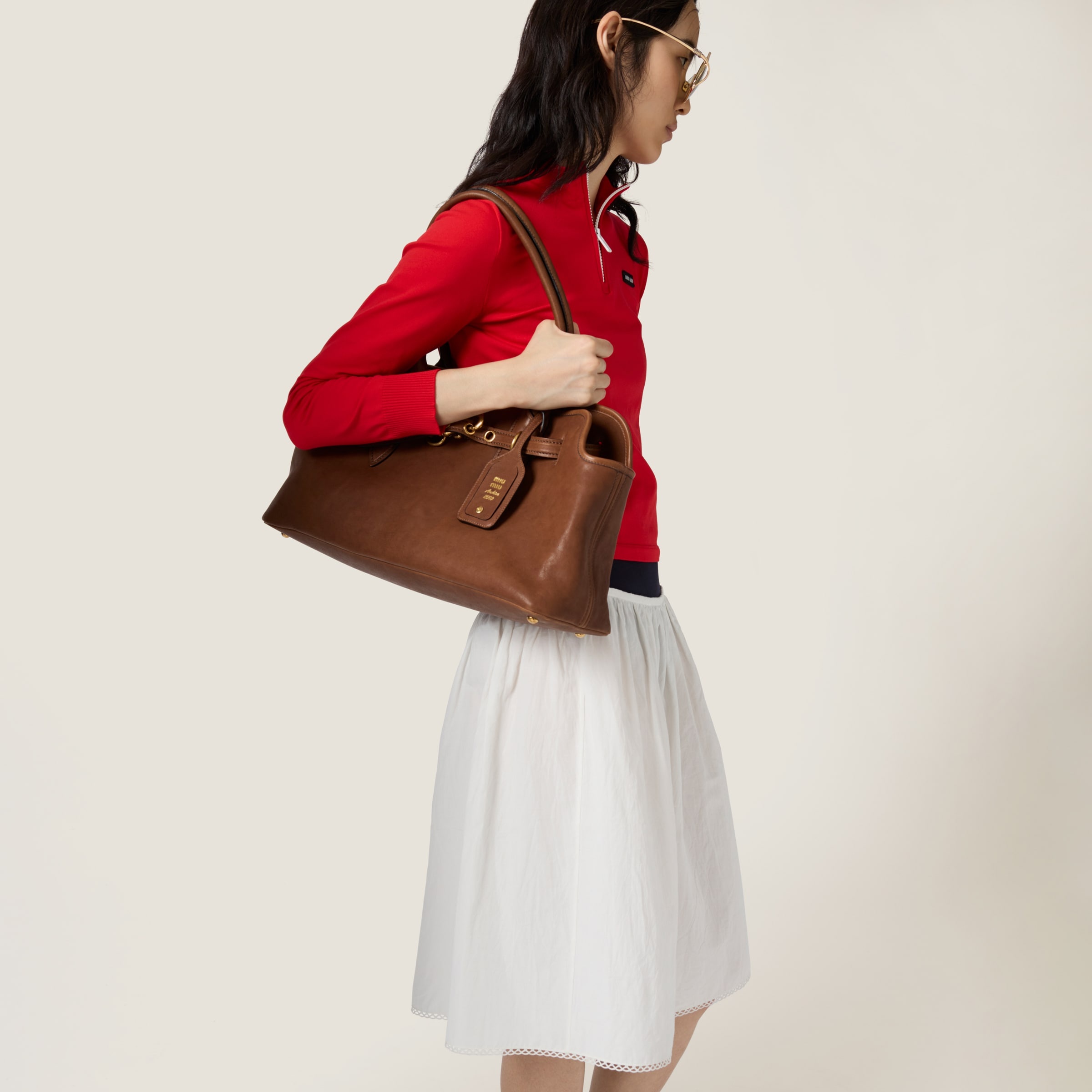 Slubbed poplin skirt - 5