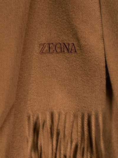ZEGNA fringed-edge cashmere scarf outlook