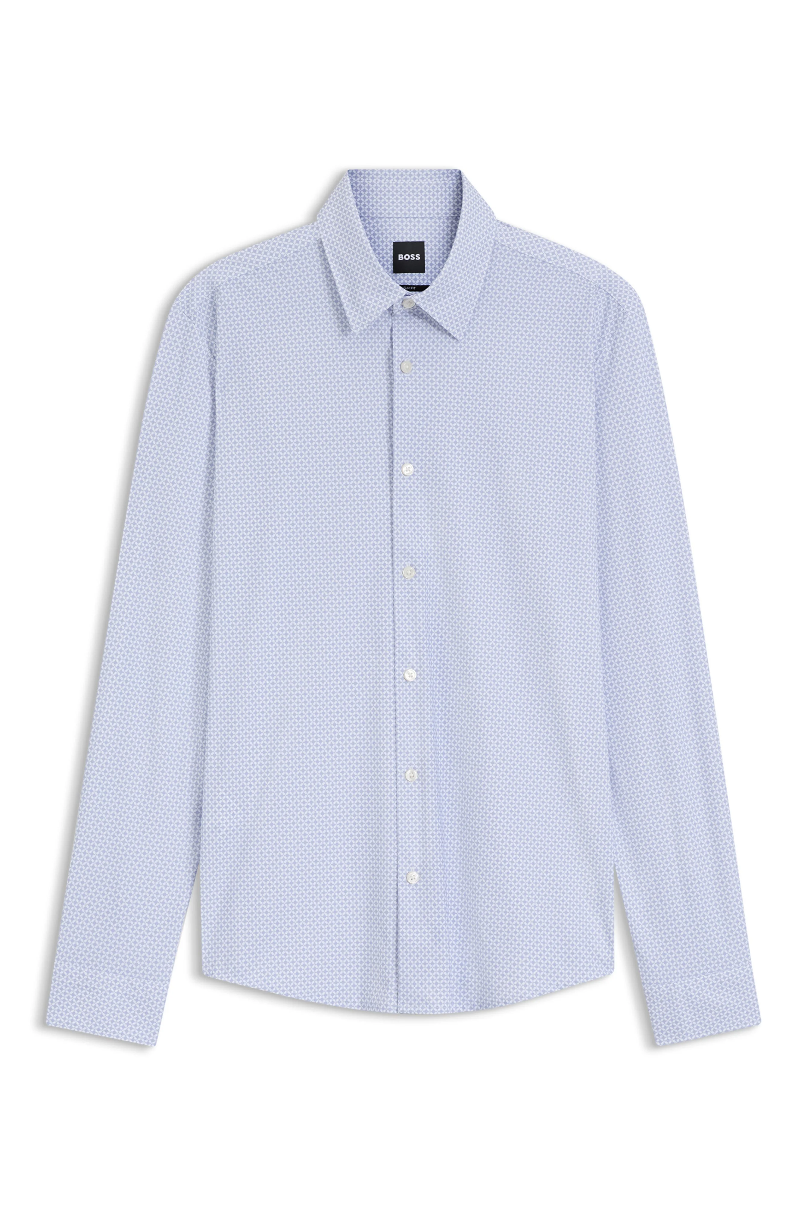 BOSS P-Roan-Kent Button-Up Shirt in Light Pastel/Purple at Nordstrom - 1