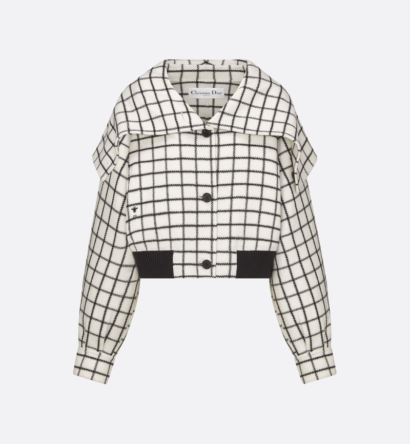 Bomber Jacket with Oversized Collar 1