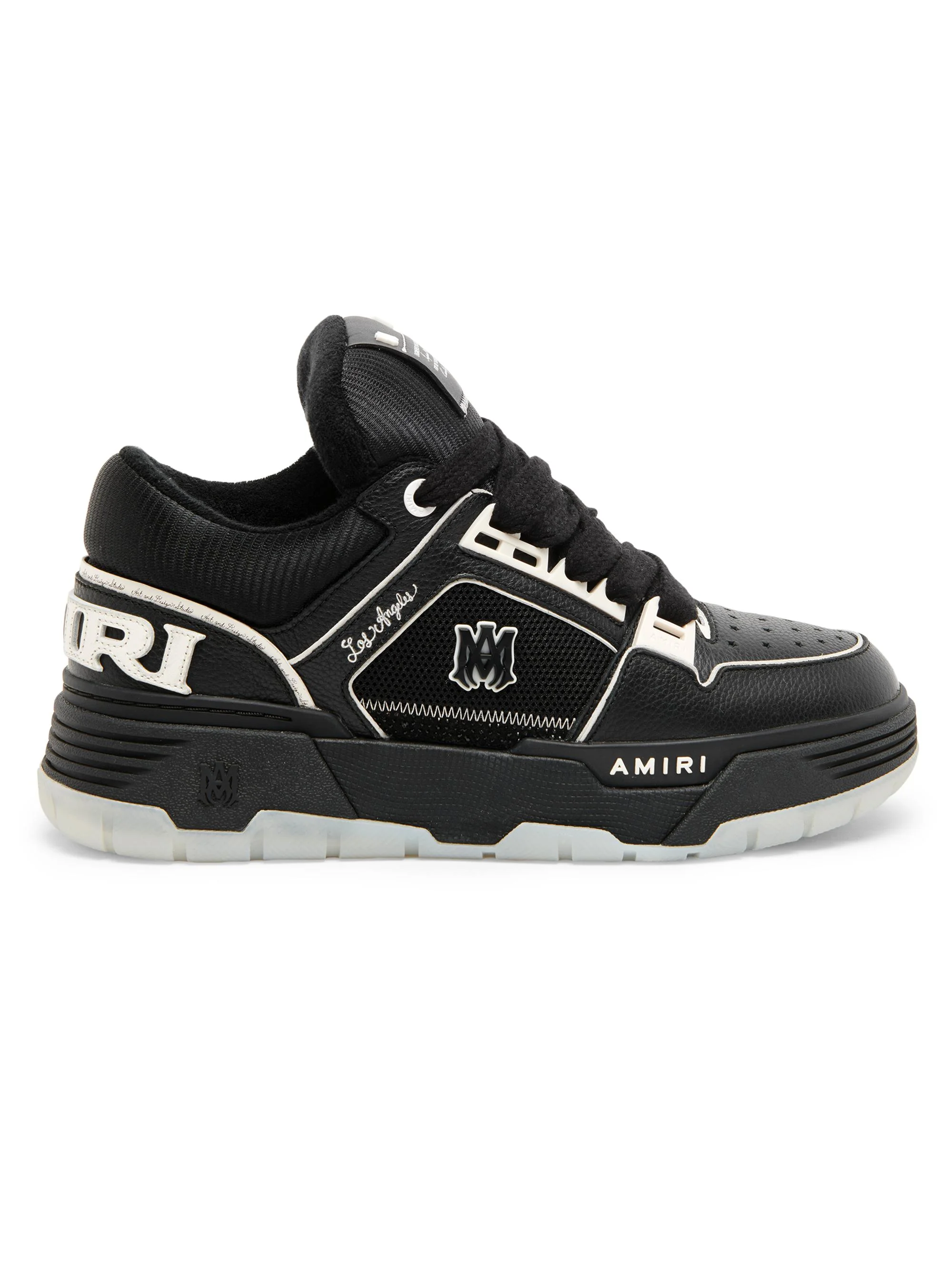 Men's MA-1 Leather Low-Top Sneakers - Black - 1