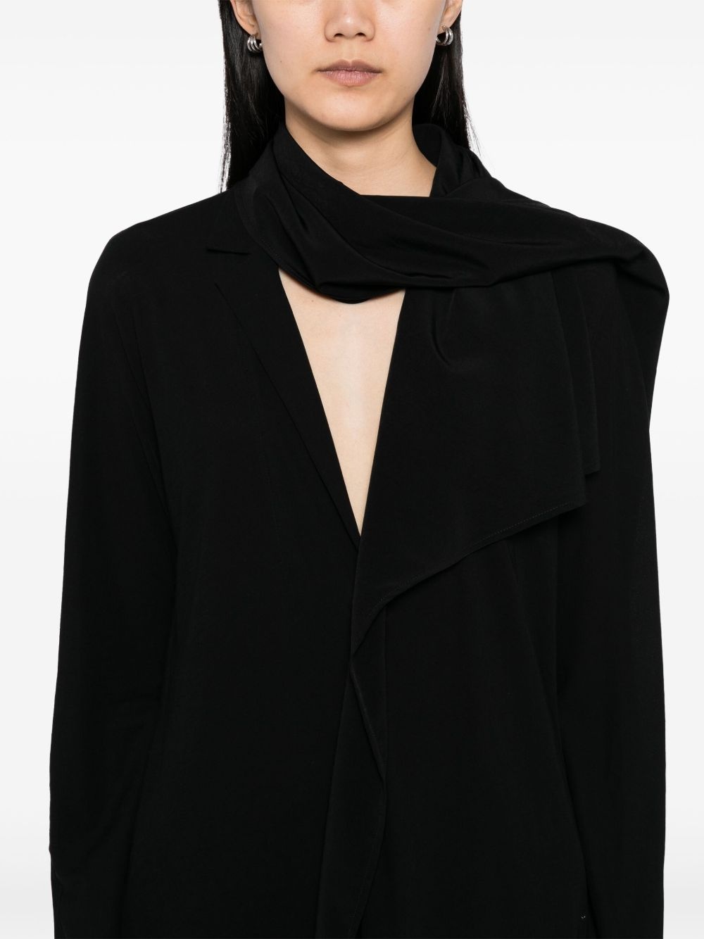 scarf-collar blazer - 5