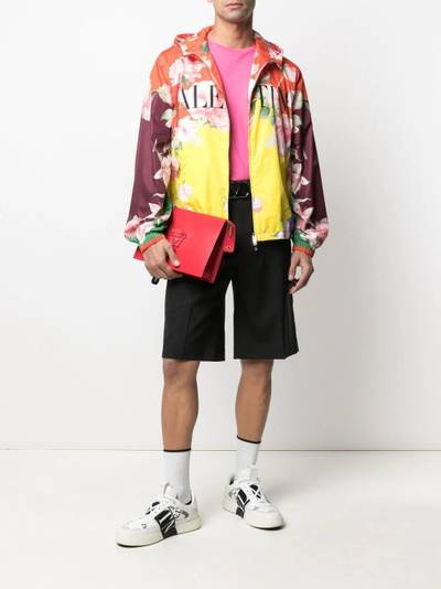 Valentino floral-print hooded jacket outlook