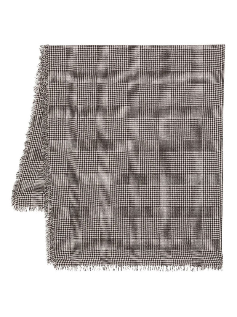 houndstooth fringed scarf 1