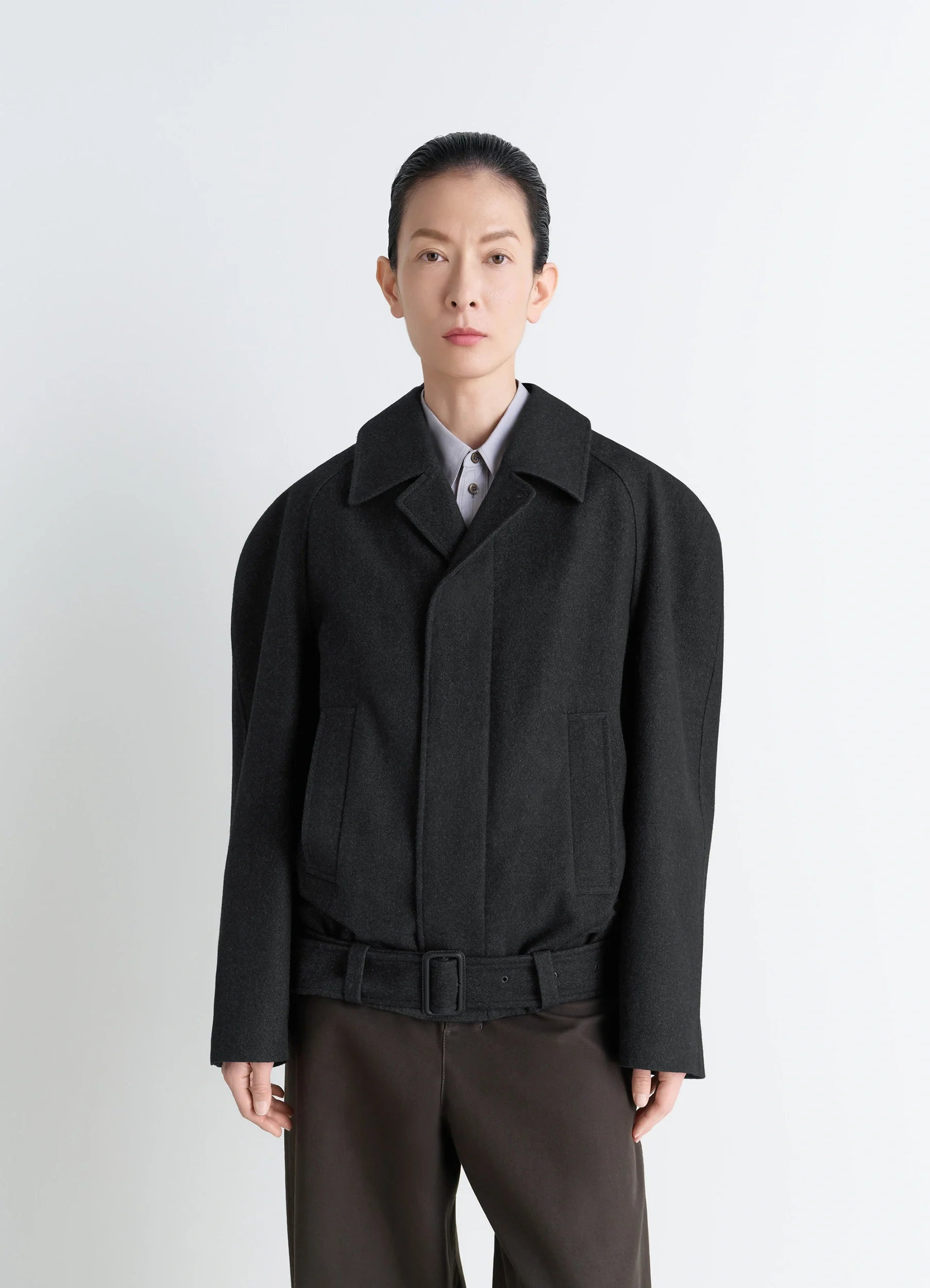 RAGLAN SLEEVE SHORT COAT - 2