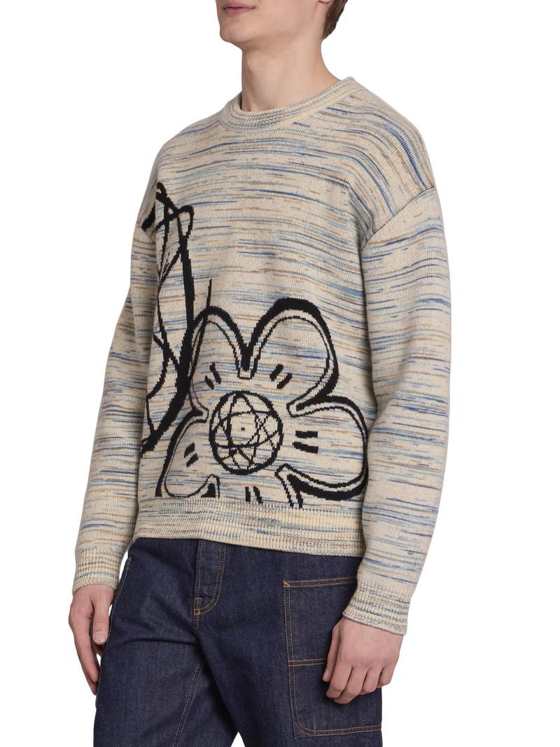 Men's Reversible Futura Stretch-Wool Sweater - Off White 4