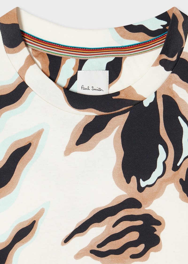 Paul Smith Ecru 'Bohemia' Print T-Shirt outlook