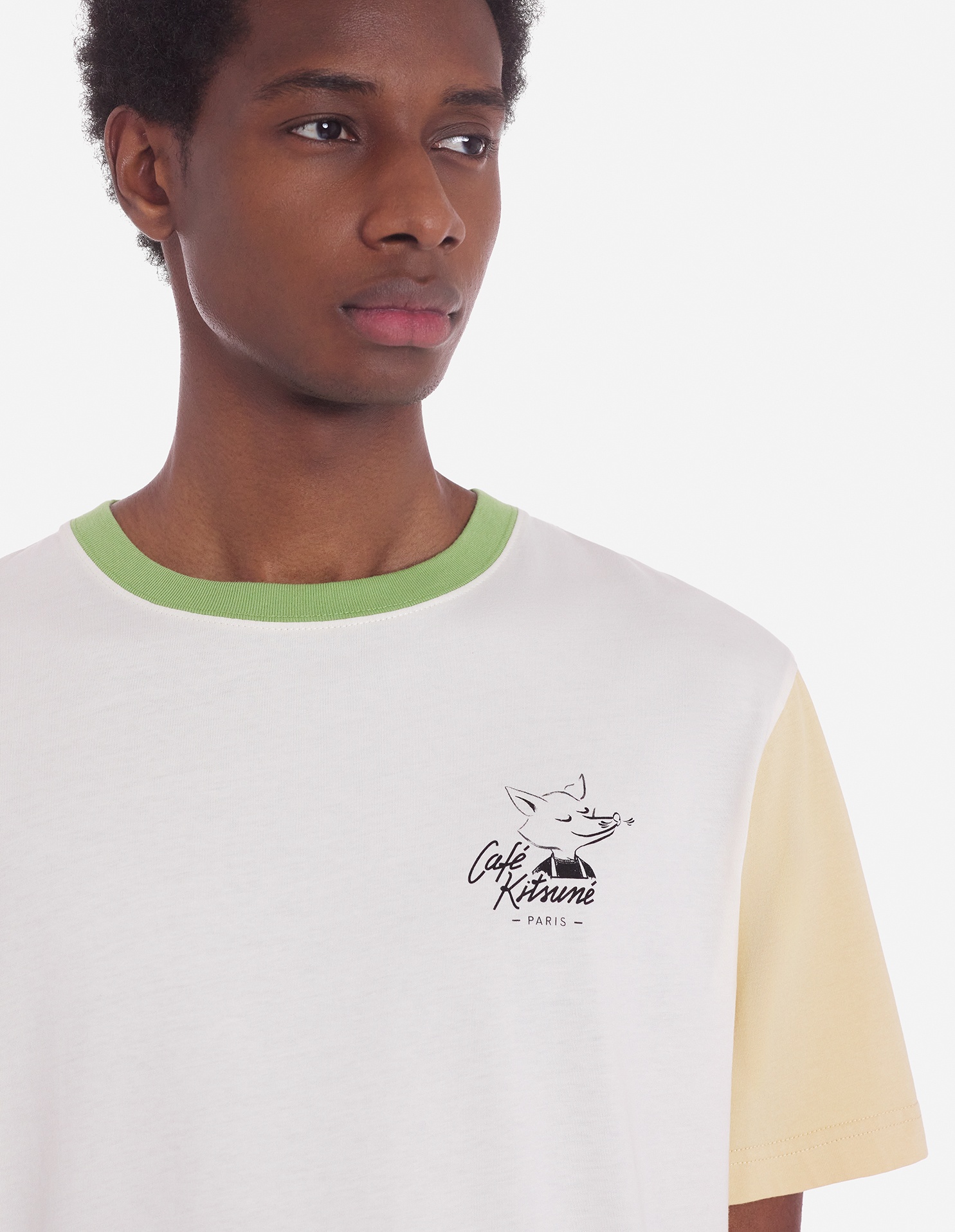 CAFE KITSUNE COLORBLOCK RELAX TEE-SHIRT - 6