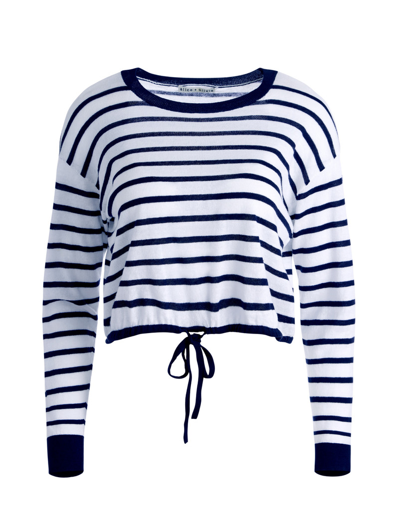 BERNETTA에 의하여 주름을 잡는 DRAWSTRING PULLOVER 1