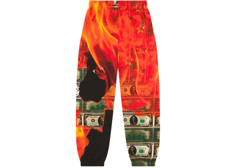 DENIM TEARS Denim Tears Burn It Sweatpants Multicolor outlook