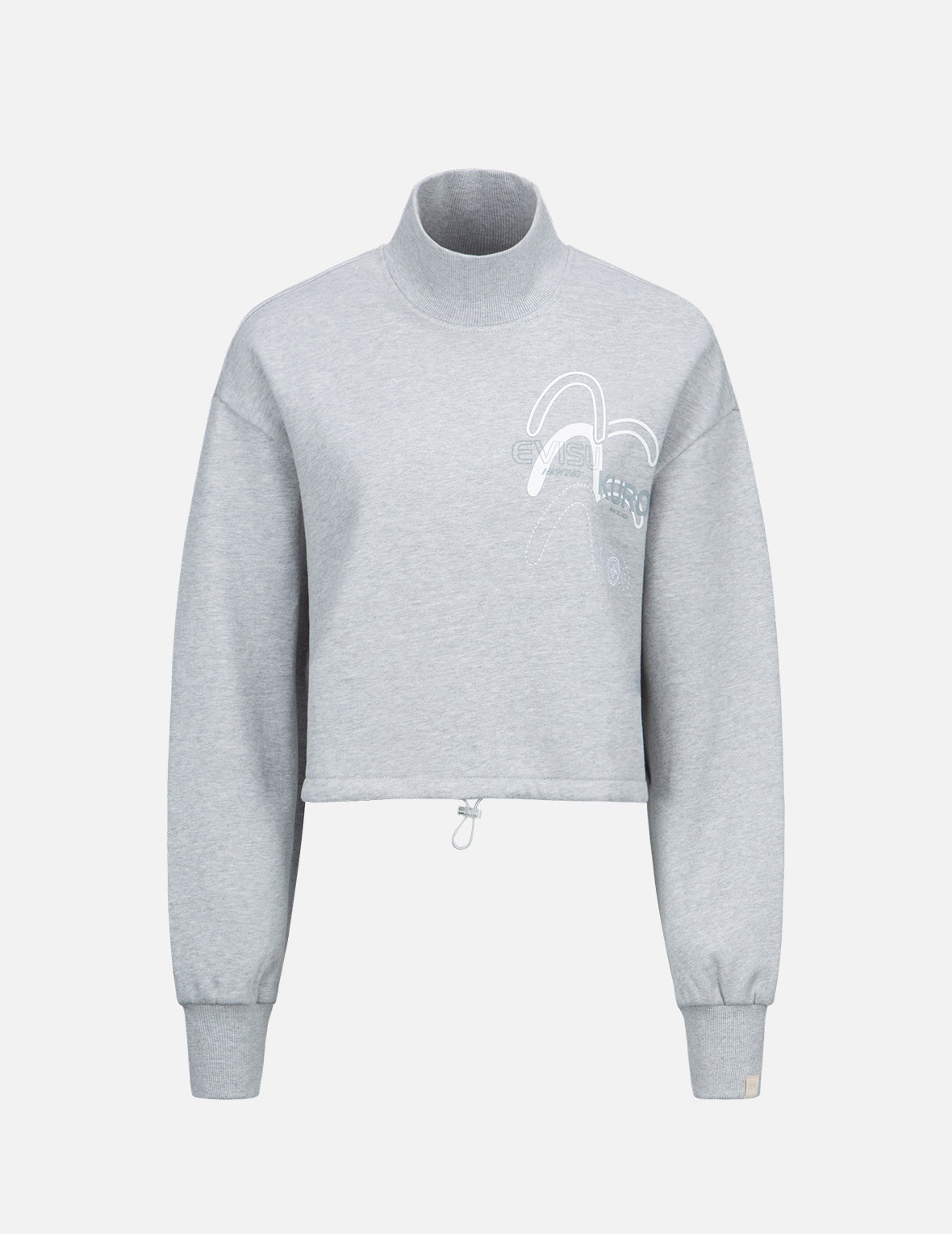 Triple Seagull Print Turtle Neck Sweatshirt - 1