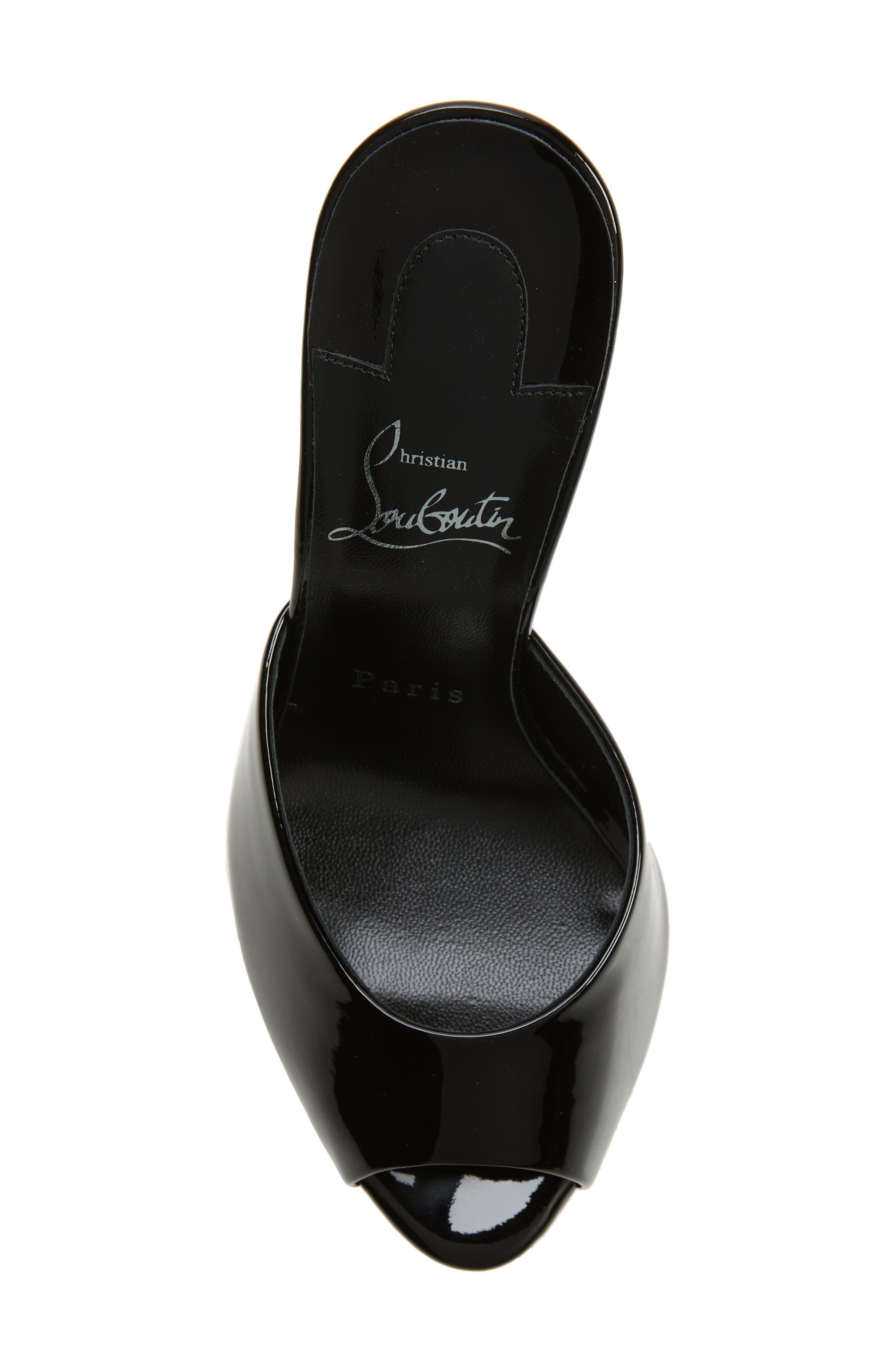 Christian Louboutin Me Dolly Peep Toe Slide Sandal in B439 Black at Nordstrom - 5