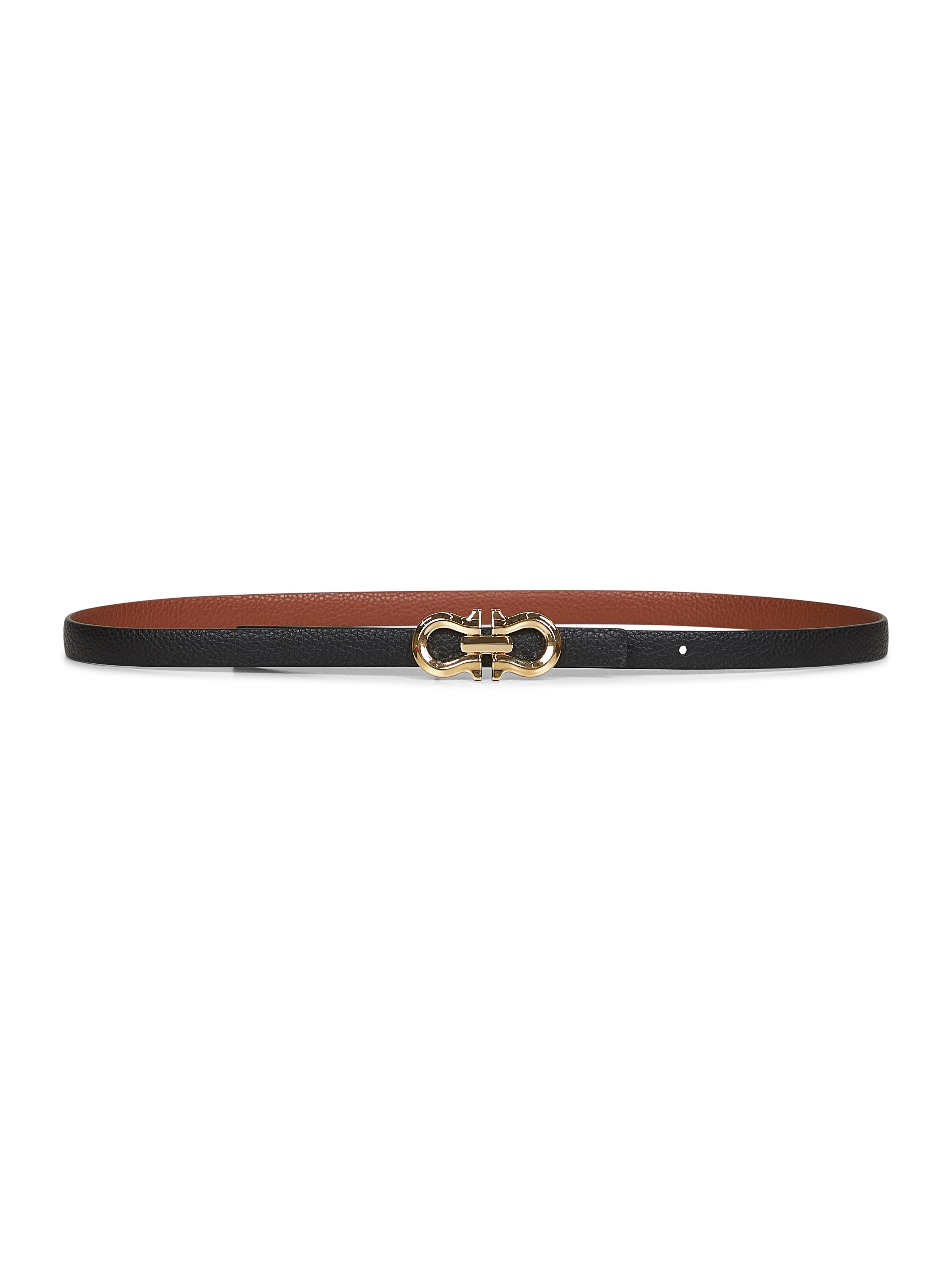 Ferragamo Women New Cognac Gancini Reversible Belt - 3