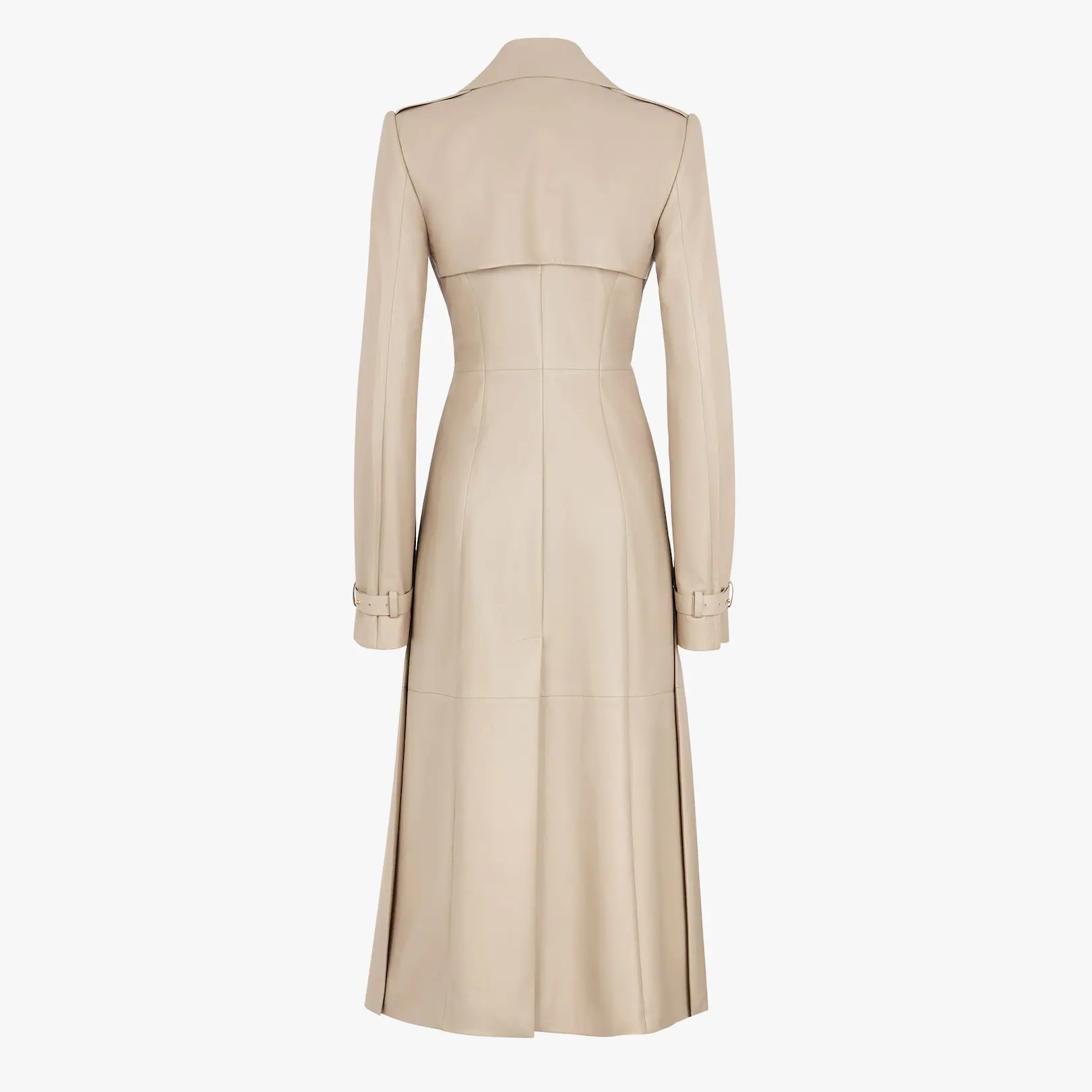 Beige nappa leather trench coat - 2