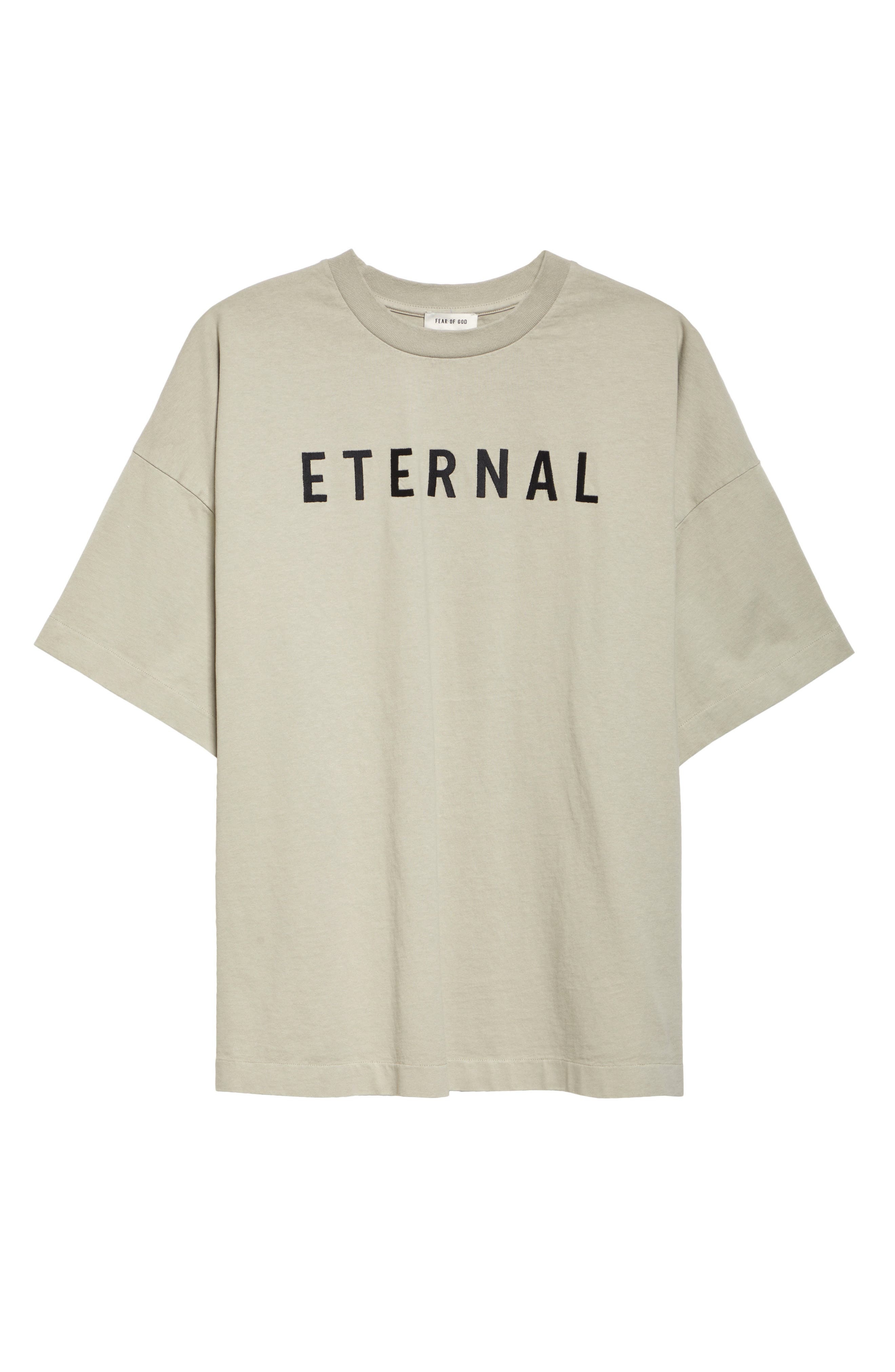 Fear of God Eternal Embroidered T-Shirt in Dove Grey at Nordstrom - 5