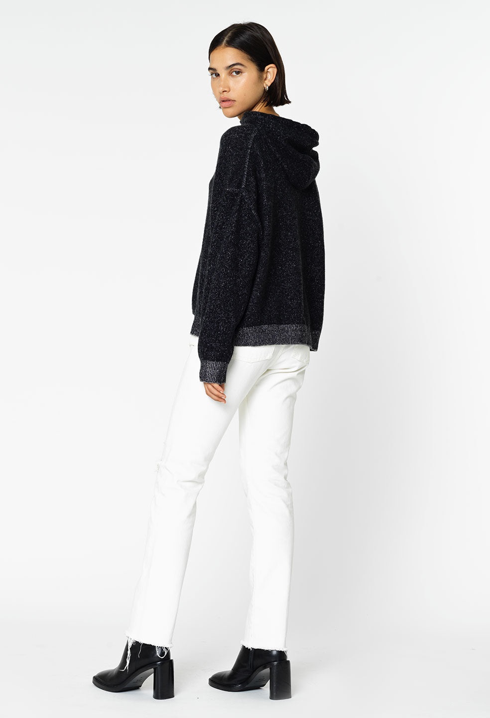 TWO TONE CASHMERE HOODIE - 3