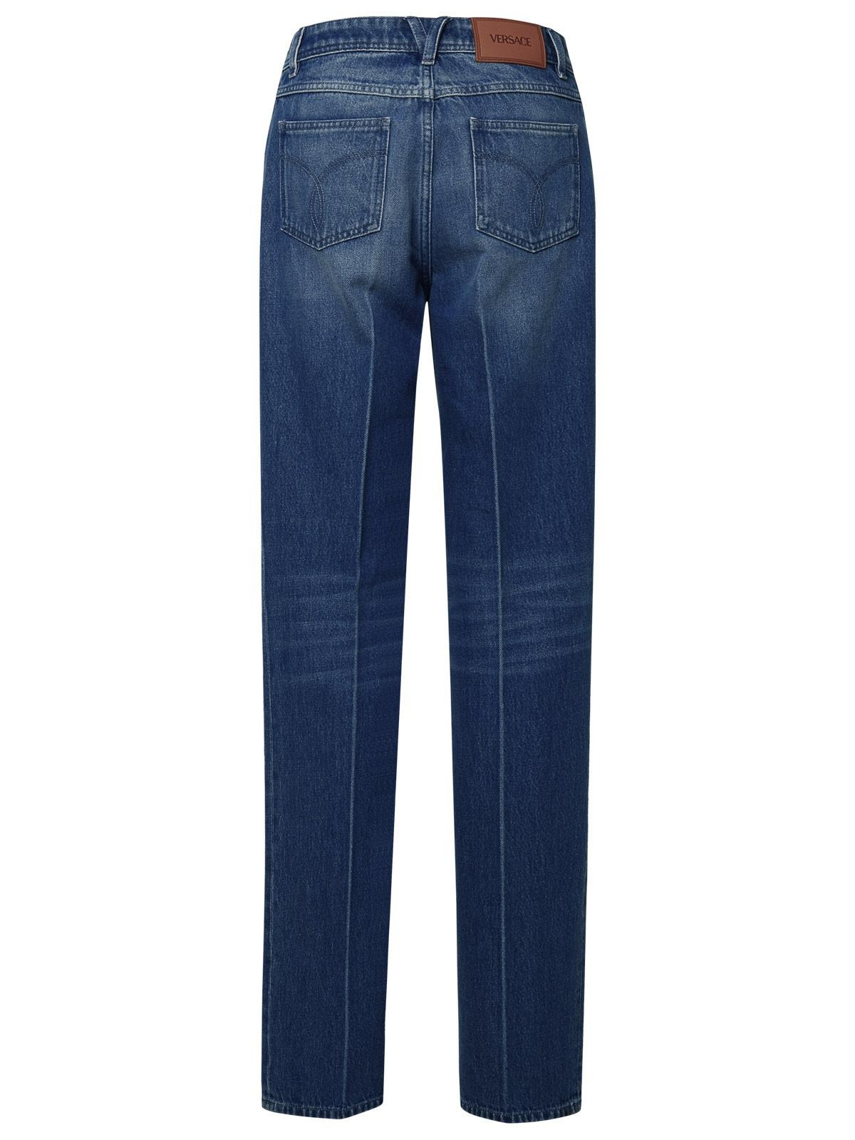 Versace Tailored Blue Cotton Jeans Women - 3