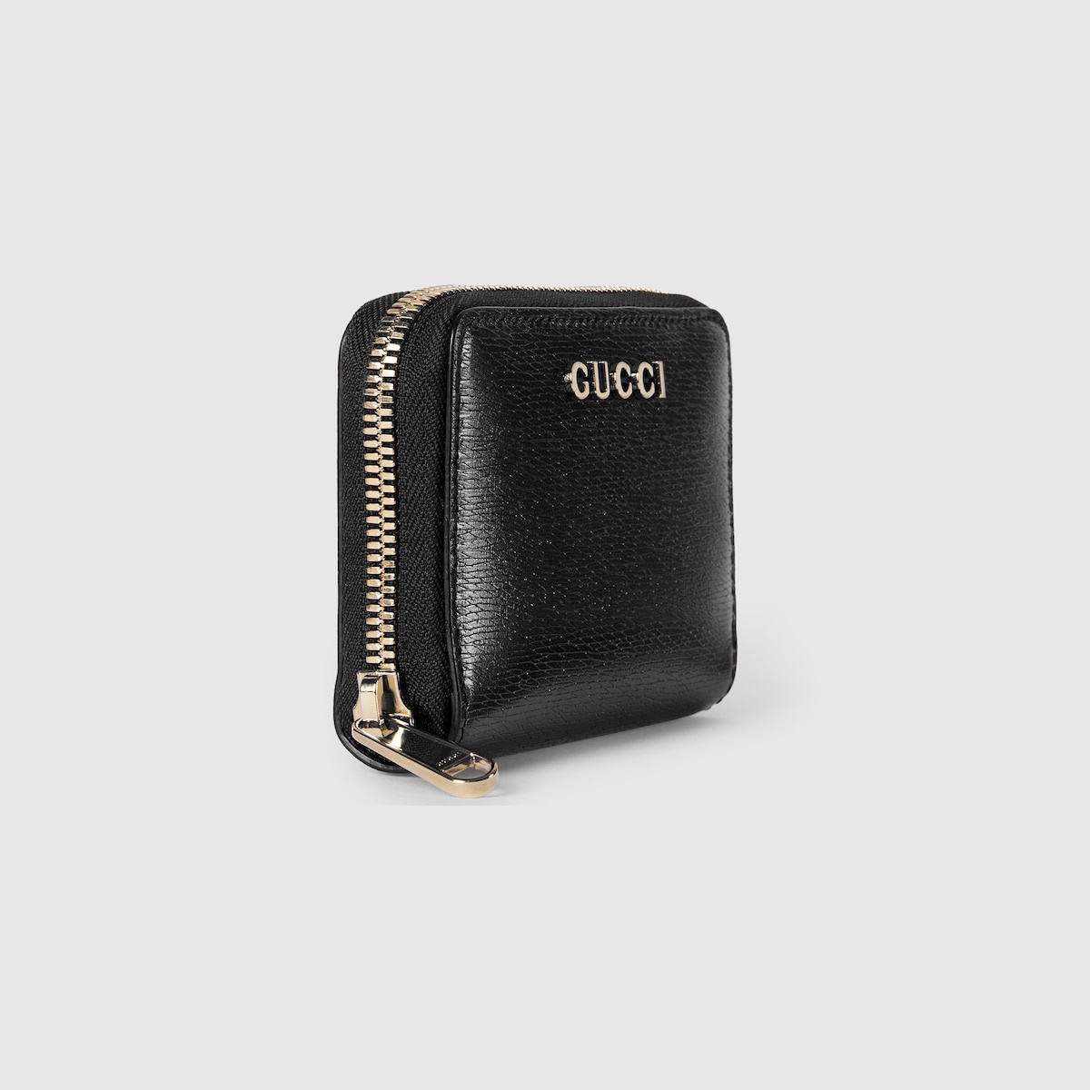 Zip card case with Gucci script - 3