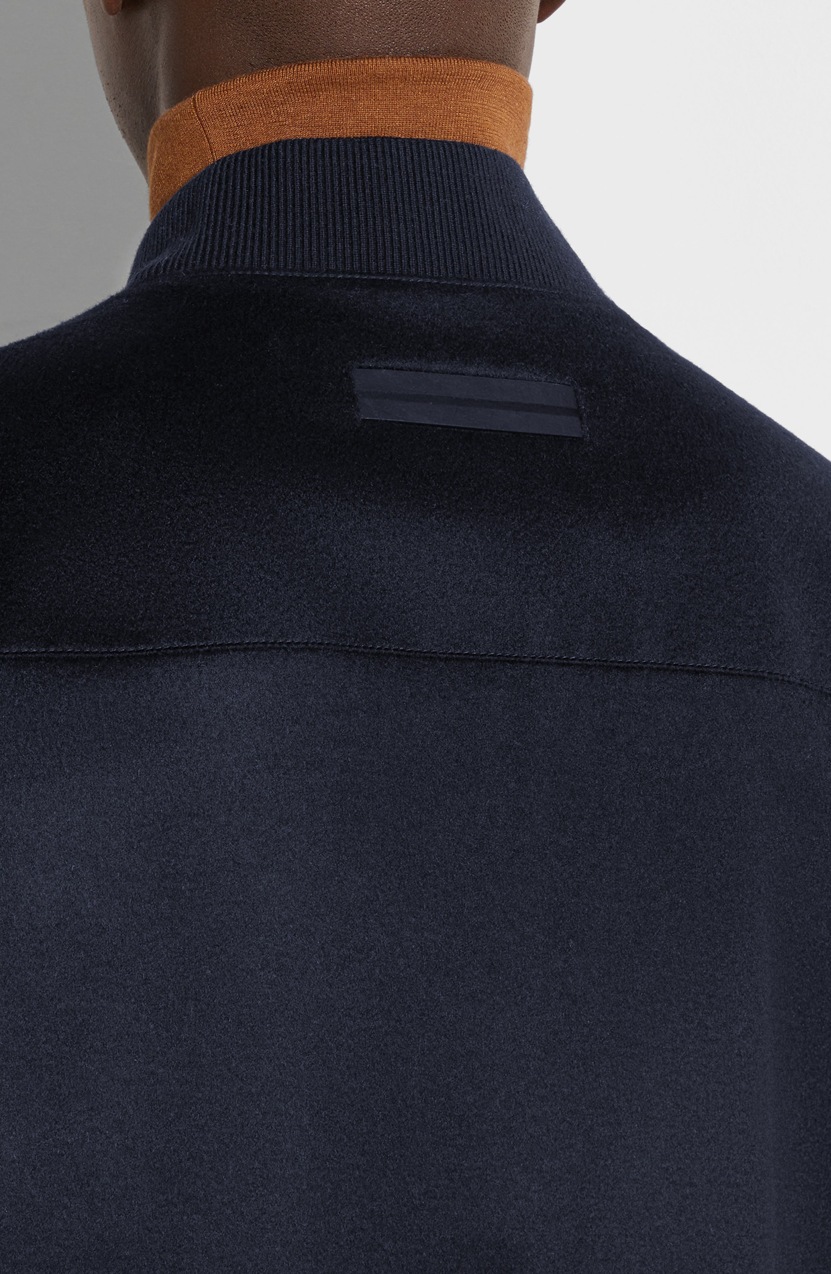 ZEGNA Oasi Cashmere Elements Water Repellent Bomber Jacket in Navy at Nordstrom - 3