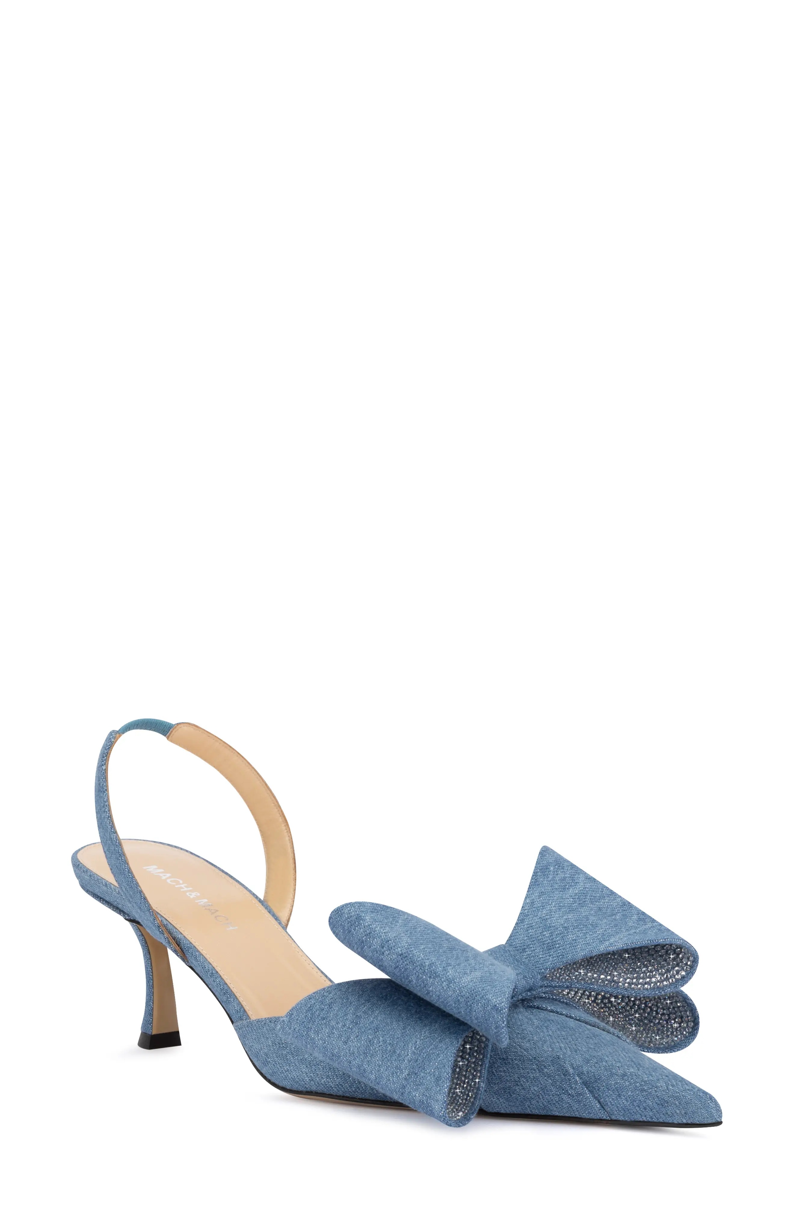 Le Cadeau Bow Pointed Toe Slingback Pump - 1