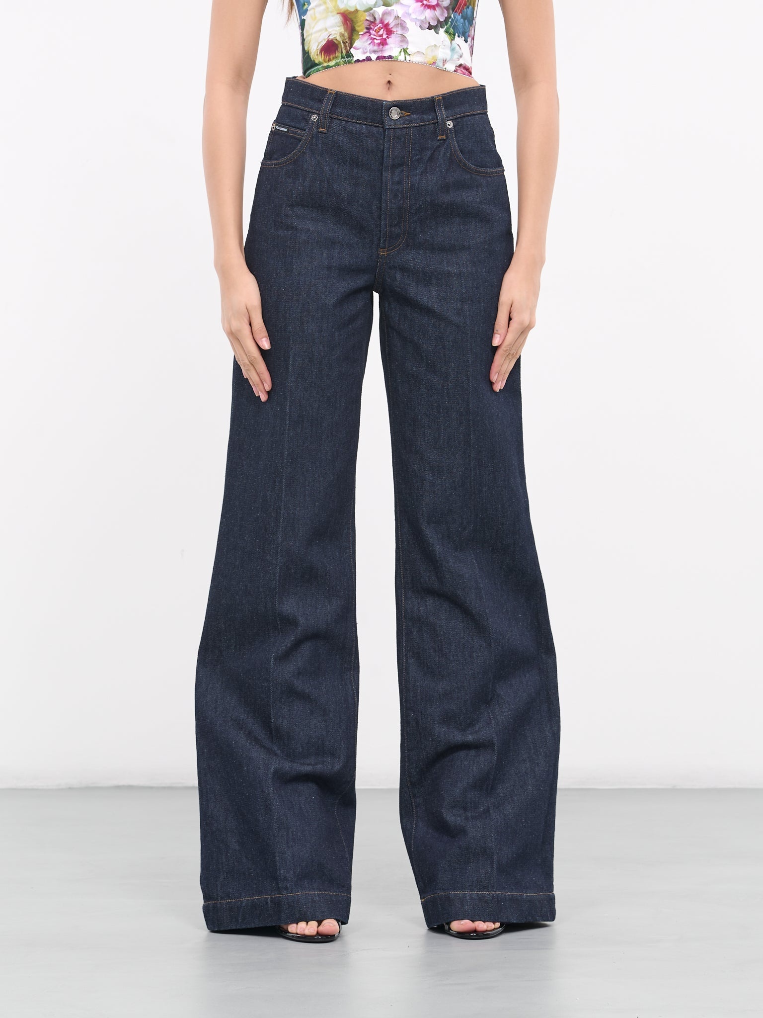 Flared Denim Jeans - 1