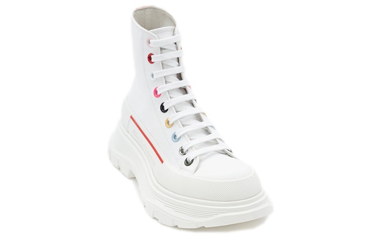 (WMNS) Alexander McQueen Tread Slick Boot 'White Multicolor' 611706W4MVG9650 - 3