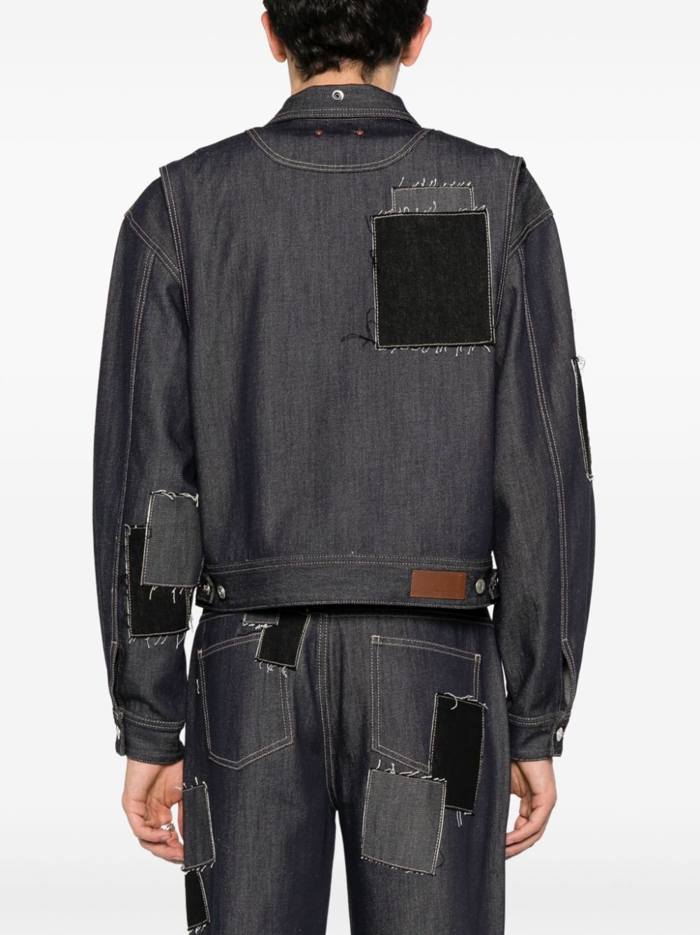 patchwork-detail denim jacket - 4