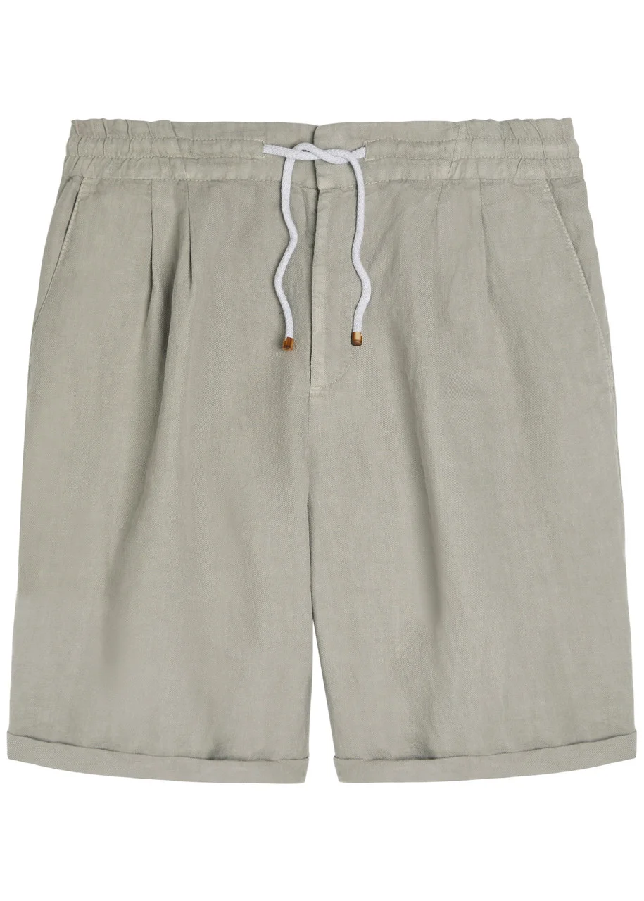 Brunello Cucinelli Bermuda Linen Shorts - 1