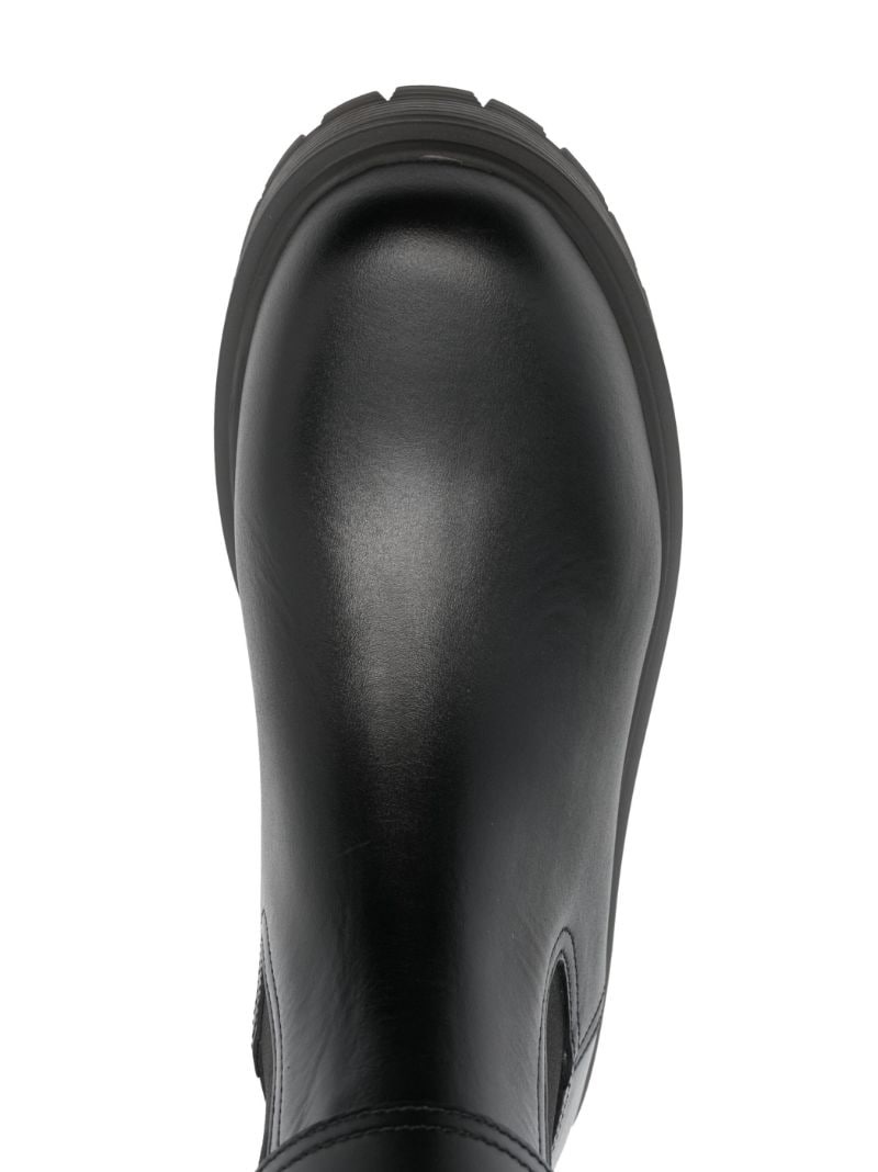stud-embellished leather boots - 4