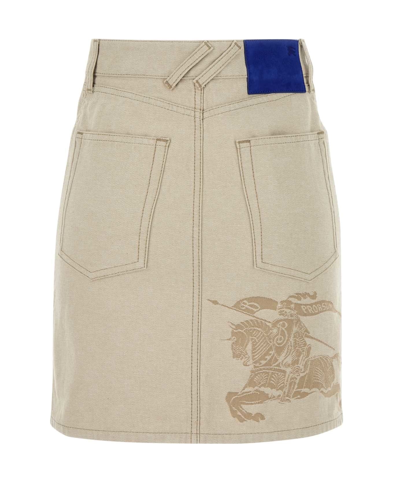 Sand Denim Mini Skirt - 2