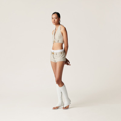 Miu Miu Panama cotton shorts outlook