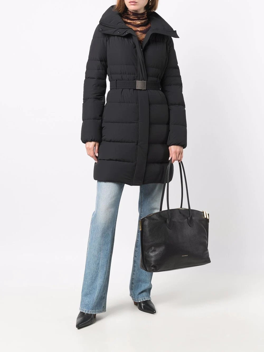 mid-length down-padded coat - 2