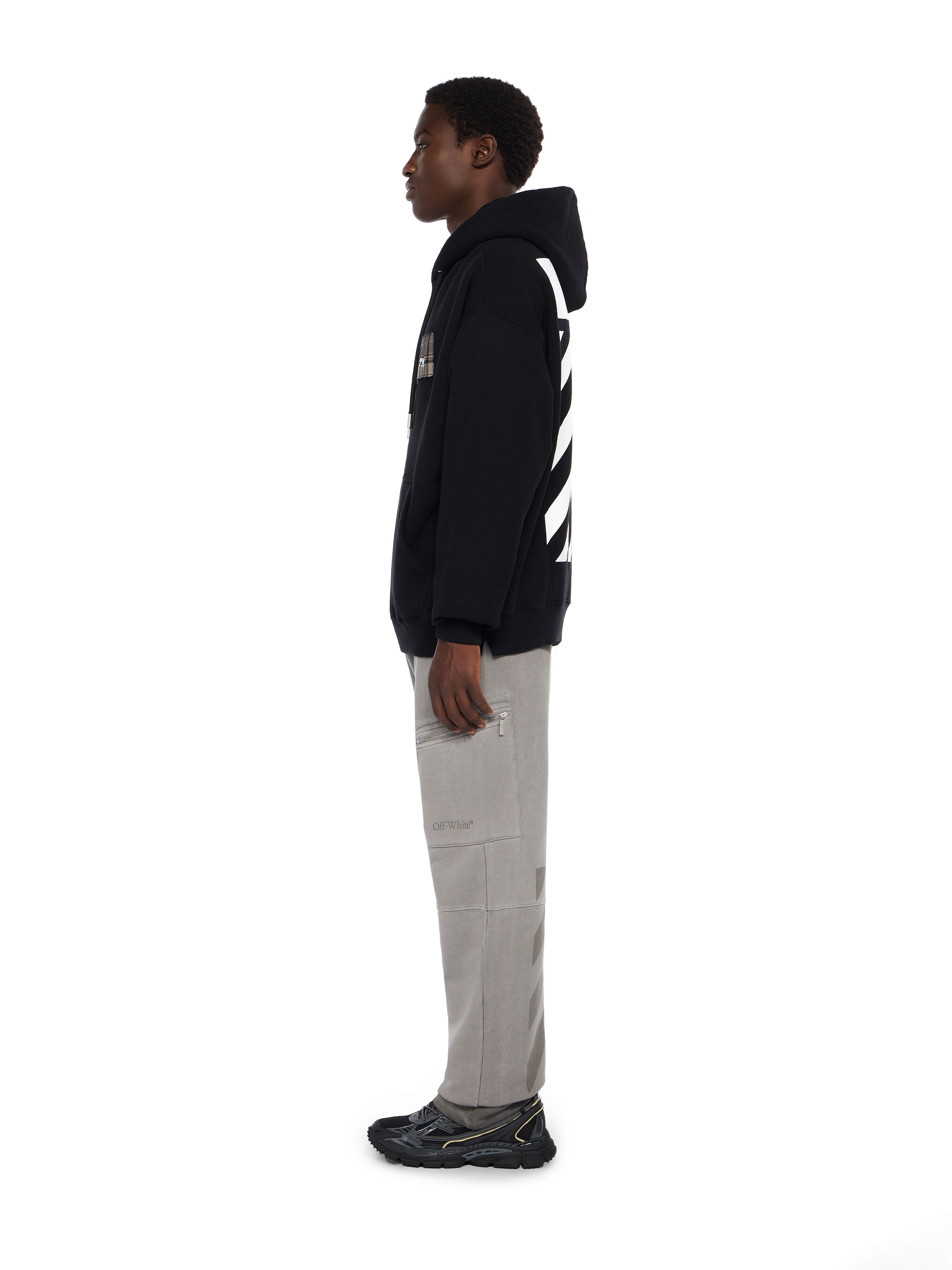 Flannel Diagonal Skate Hoodie - 3