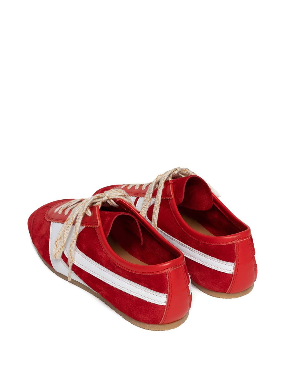suede leather low-top sneakers - 3