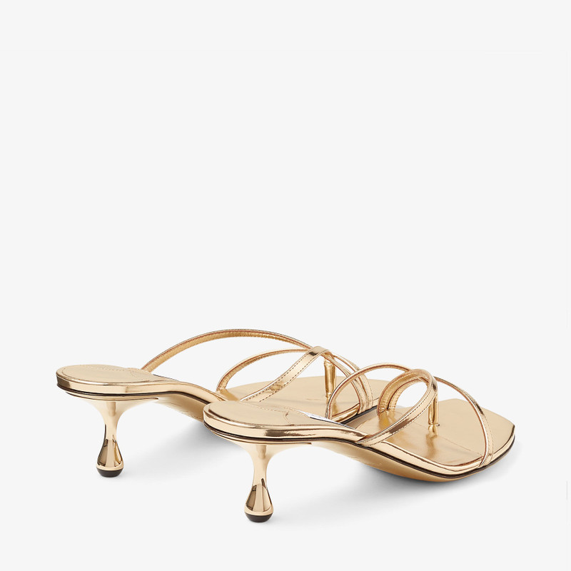JIMMY CHOO Etana Mule 50
Gold Metallic Leather Mules outlook