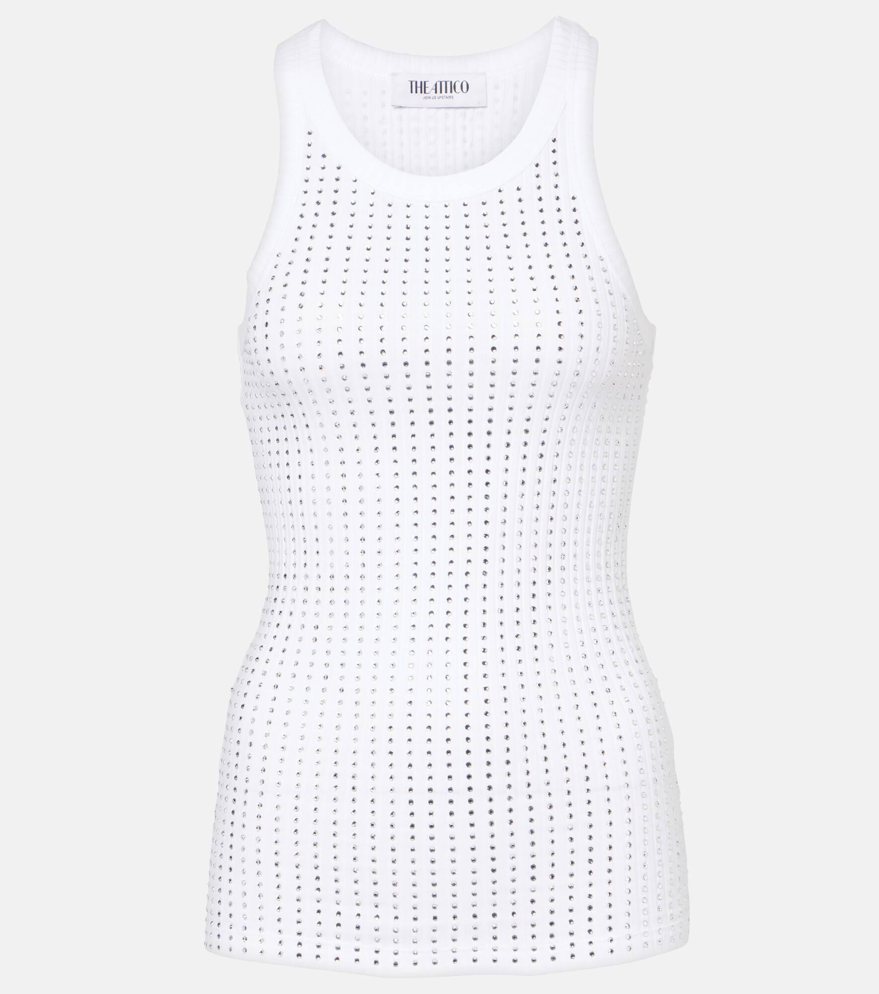 Embellished cotton jersey top - 1