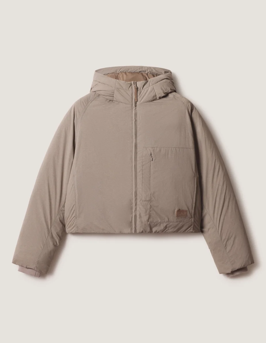 CROPPED HOODED PUFFER - 1