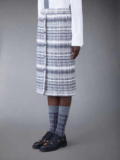 Thom Browne Merino and Mohair Tartan Cardigan Skirt outlook