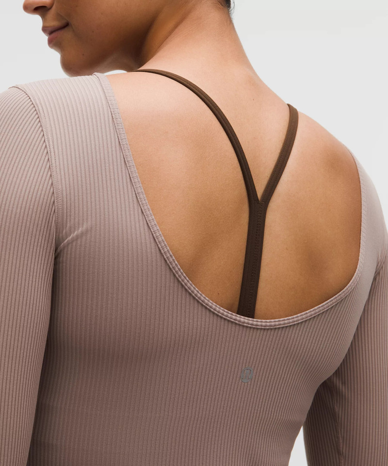 Ribbed Scoop-Back Yoga Long-Sleeve Shirt 5