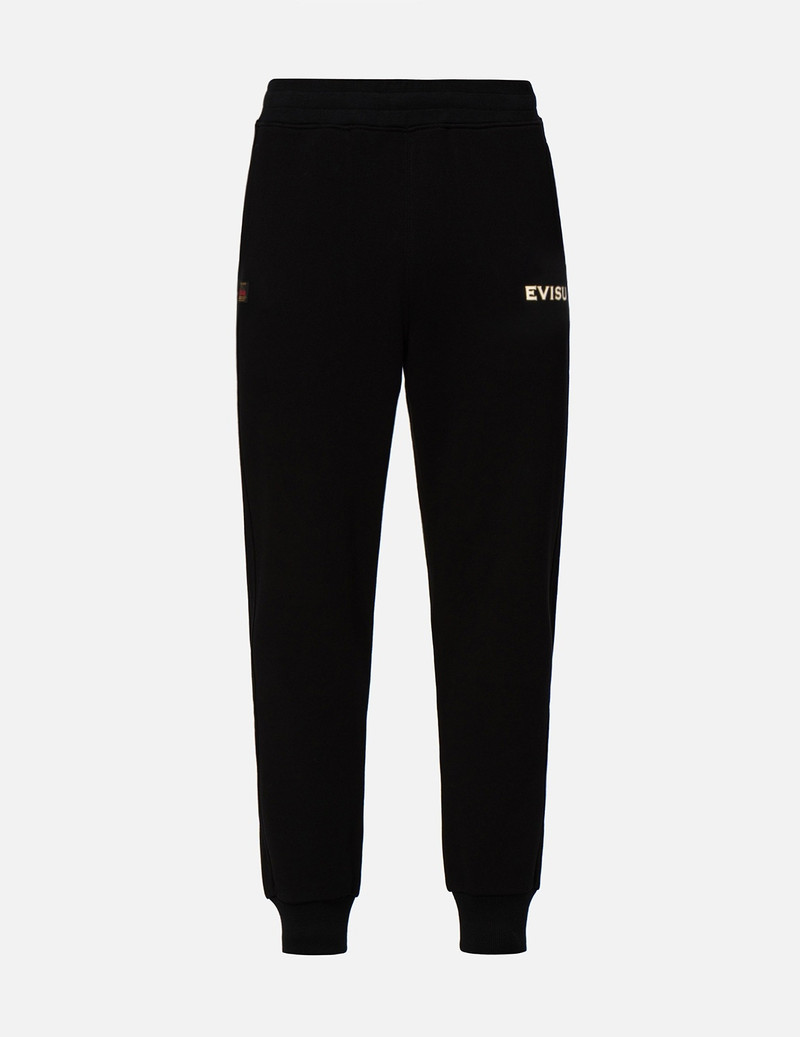 EVISU CLASSIC DAICOCK AND FOIL-PRINT KAMON SWEATPANTS outlook