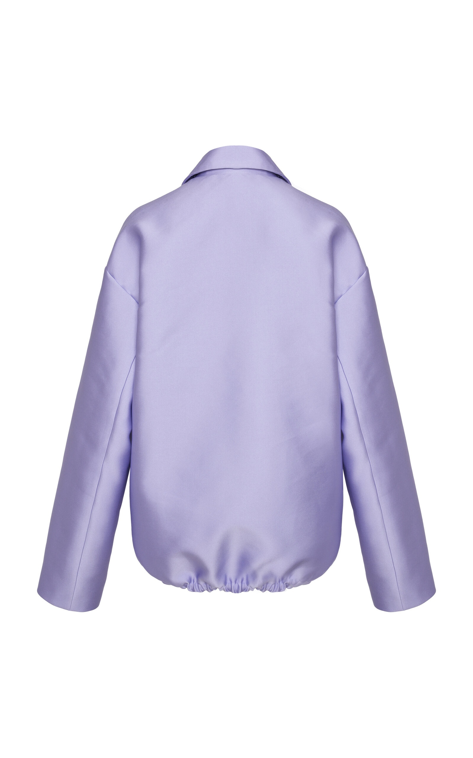 Vanas Gathered Silk-Blend Jacket purple - 3