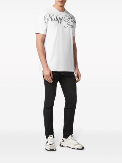 PHILIPP PLEIN crystal-embellished cotton T-shirt outlook