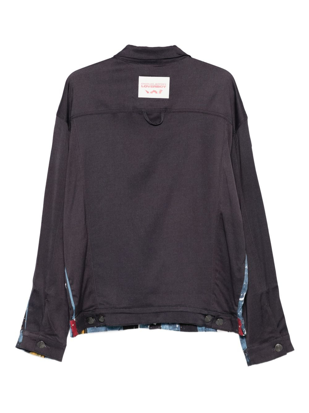 painted-stripe denim jacket - 2