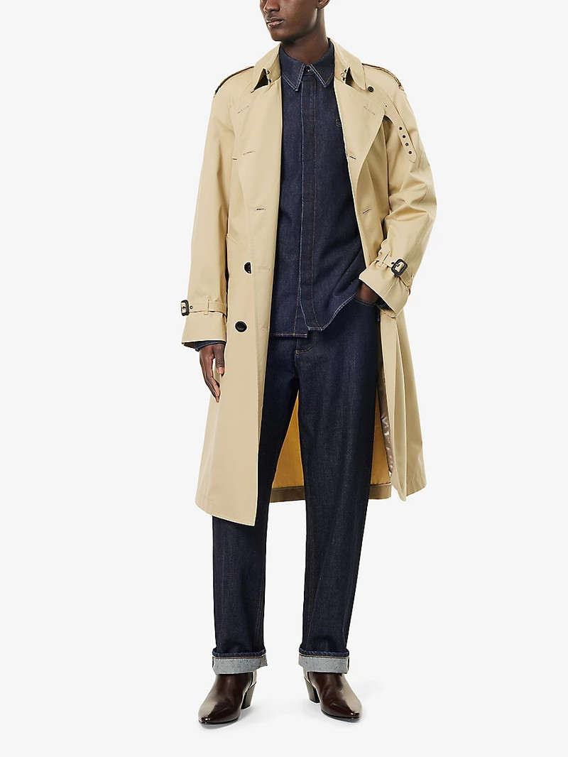 TOM FORD Belted Two-Buttoned-Pockets Relaxed-Fit Cotton and Silk-Blend Trench outlook