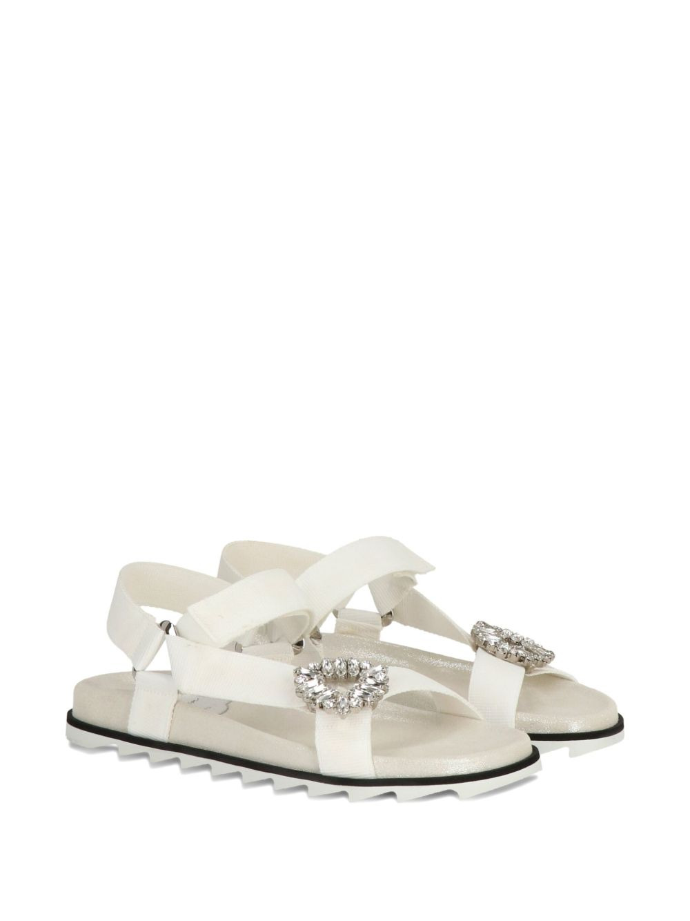 crystal-embellished strap sandals - 2